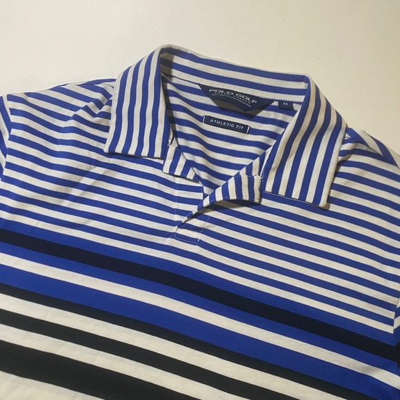 Polo Golf Ralph Lauren Other - Polo Golf Ralph Lauren Mens Blue White Striped Pima Cotton Athletic Fit Polo M